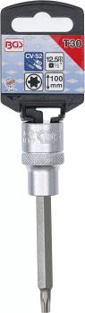 BGS Bit-Einsatz T30 T-Profil (für Torx) Länge 100 mm Antrieb Innenvierkant 12,5 mm (1/2") 4471